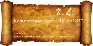 Krautschneider László névjegykártya